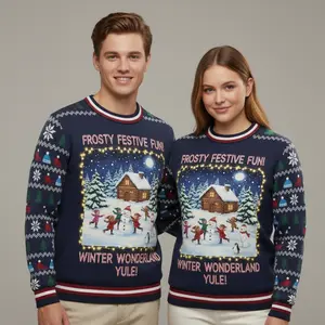 Winter Wonderland Yule Sweater – Frosty Festive Cabin Edition Ugly Sweater