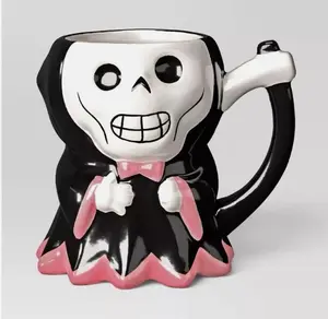14.57 fl oz Halloween Earthenware Figural Grim Reaper Mug - Hyde & EEK! Boutique