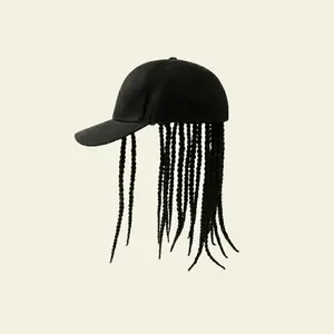 Braid Wig Baseball Cap for Motorcycle Style and Urban Fashion - Punk Dreadlock Hat, Long Twisted Braids, Adjustable