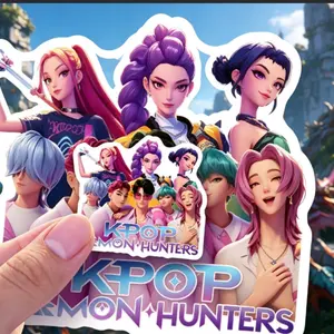 55-Piece Anime Witch Hunter Stickers Set, Waterproof Luggage Notebook Stickers, Durable & Reusable Decorative Stickers for Travelers