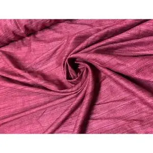100% Raw silk noil Matka fabric, beautiful wine color noil silk. Sold by the yard