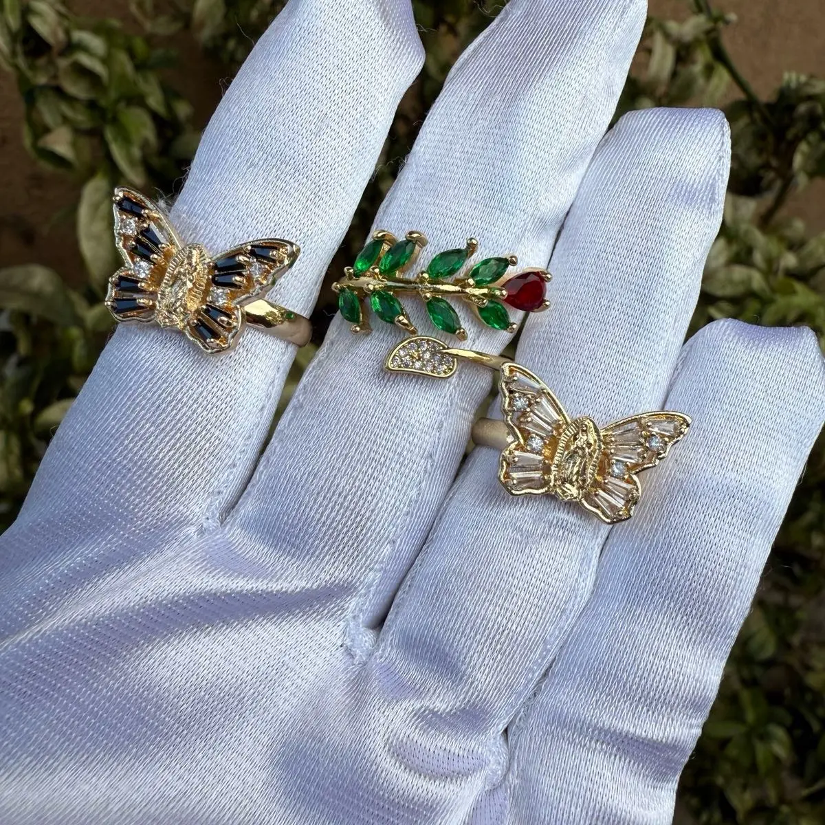 Adjustable butterfly rings Anniversary Birthday Engagement Auspicious Wedding Daily