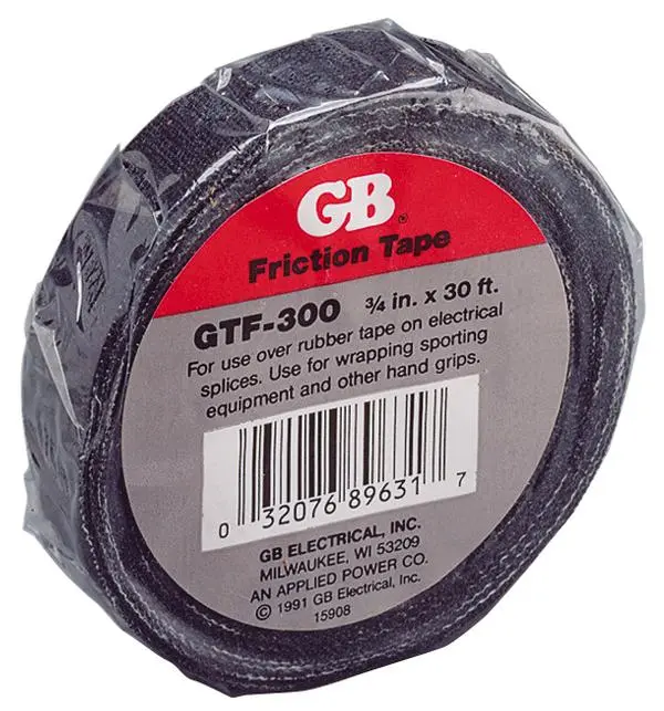 Gardner Bender Electrical Friction Tape GTF-600, Ideal for Hand Grip Wrap, Splice Wrapping Applications, Friction Hold