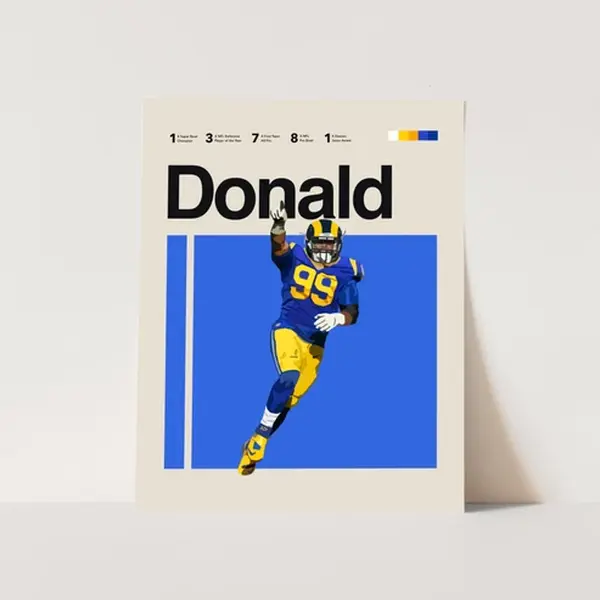 Aaron Donald Digital Poster - Poster Print Unframed