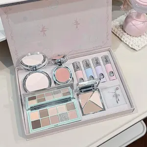 Swan Ballet Curated Makeup Gift Set | Full-Face Kit with Lip Mud, Eyeshadow, Blush, Setting Powder & Contour, for Effortless Versatile Makeup Styles, Face Makeup Sets