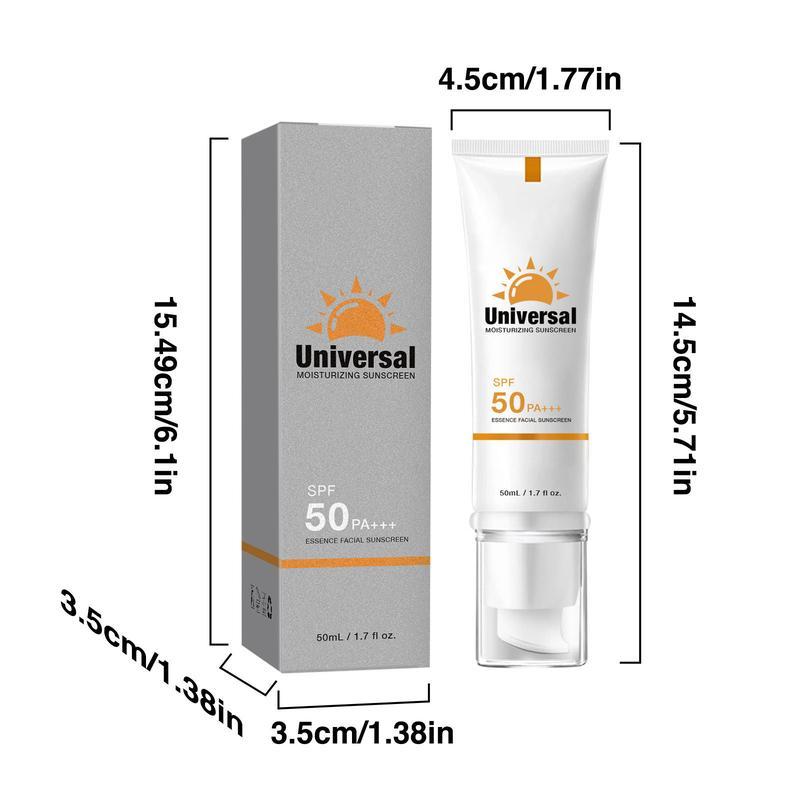 sunscreen to prevent sunburn and tanning Universal Protector Solar SPF 50, Protector Solar Con Color, Hydrating Sun Essence Face Sunscreen, No Sticky Waterproof，sunscreen to prevent sunburn and tanning