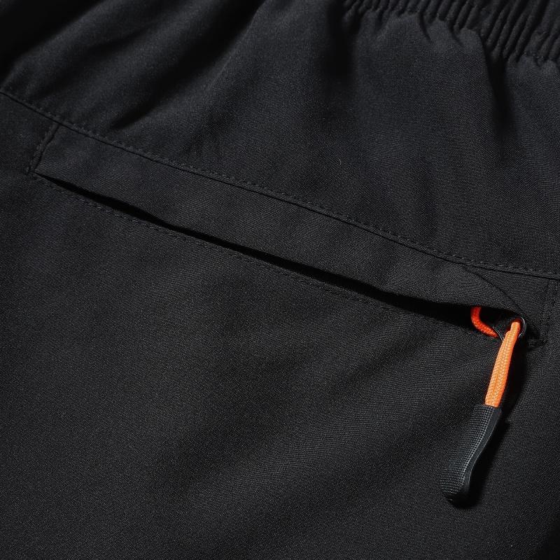 Men’s quick-dry casual athletic shorts featuring an elastic drawstring waist and zippered pockets on both sides, suitable for summer wear—ideal for outdoor sports, fitness, jogging, cycling, and basketball.