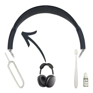 JoesGEcom Made for Apple Air Pod Max Headband Arch Fabric Frame Replacement + 10mL Mesh Restore + Repair Tool Removal Tool Headphones Repair Parts Fix A2096 - Kit (Black) (2020 Release)