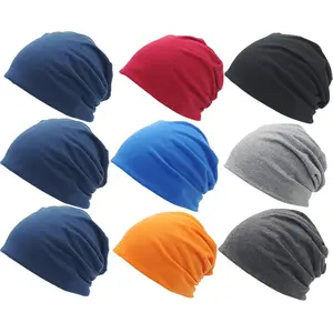 Unisex's Solid Color Slouchy Beanie, Lightweight Knit Beanie Hat, Moisture-wicking Stretchy Sports & Outdoor Hats for Men & Women
