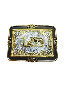 Western Style Praying Cowboy Buckle Hebilla Vaquera Oracion del Vaquero