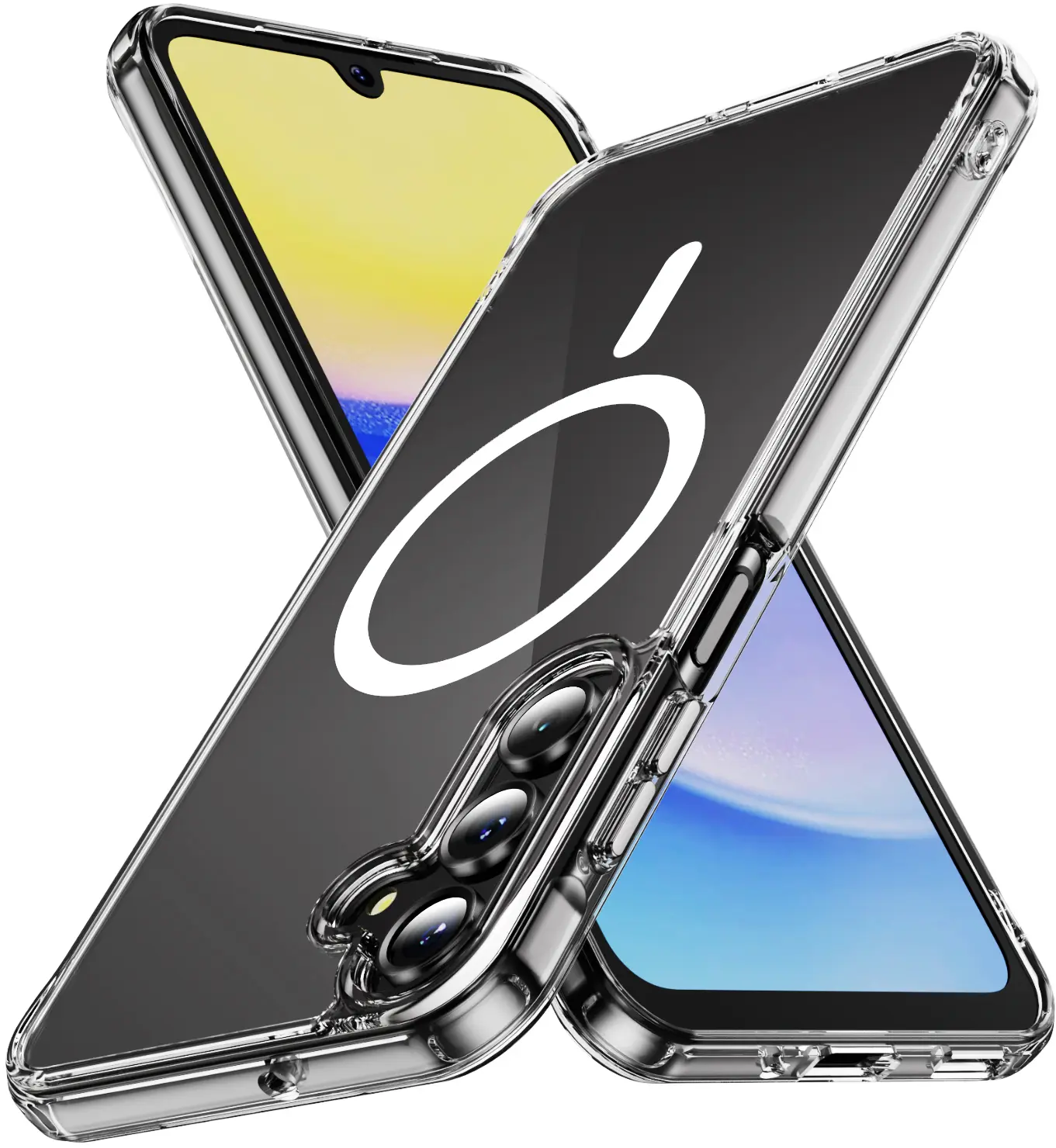 Nakedcellphone Transparent Series for Samsung Galaxy A16 5G Phone Case and AT&T amiGO Jr., Clear Acrylic - Compatible with MagSafe Mounts