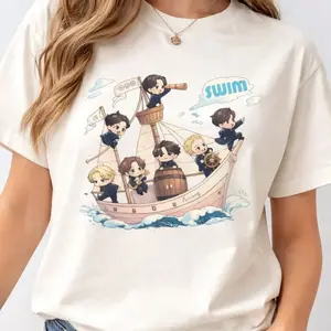 Arirang World Tour Swim Track Shirt, Bangtan 2026 Concert Tee, Merch Gift for K-pop Fan, Oversize shirt, Vintage shirt, Gift for him, her U0P