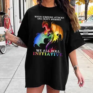 When Someone Attacks One Party Member Shirt, We All Role for Initiative Tshirt, Human Rights Tee Unisex