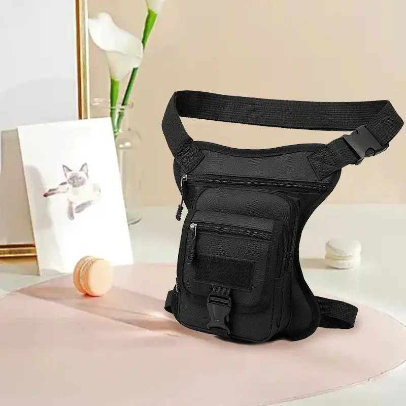 Motorcycle Leg Bag Camouflage Waterproof Waist Pack, Bum Bag, Outdoor Multifunctional Travel Hiking Portable Motorcycle Leg Bag, Waterproof Fanny Packs