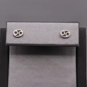 Sterling Silver Plain Studs - Zodiac Water & Earth