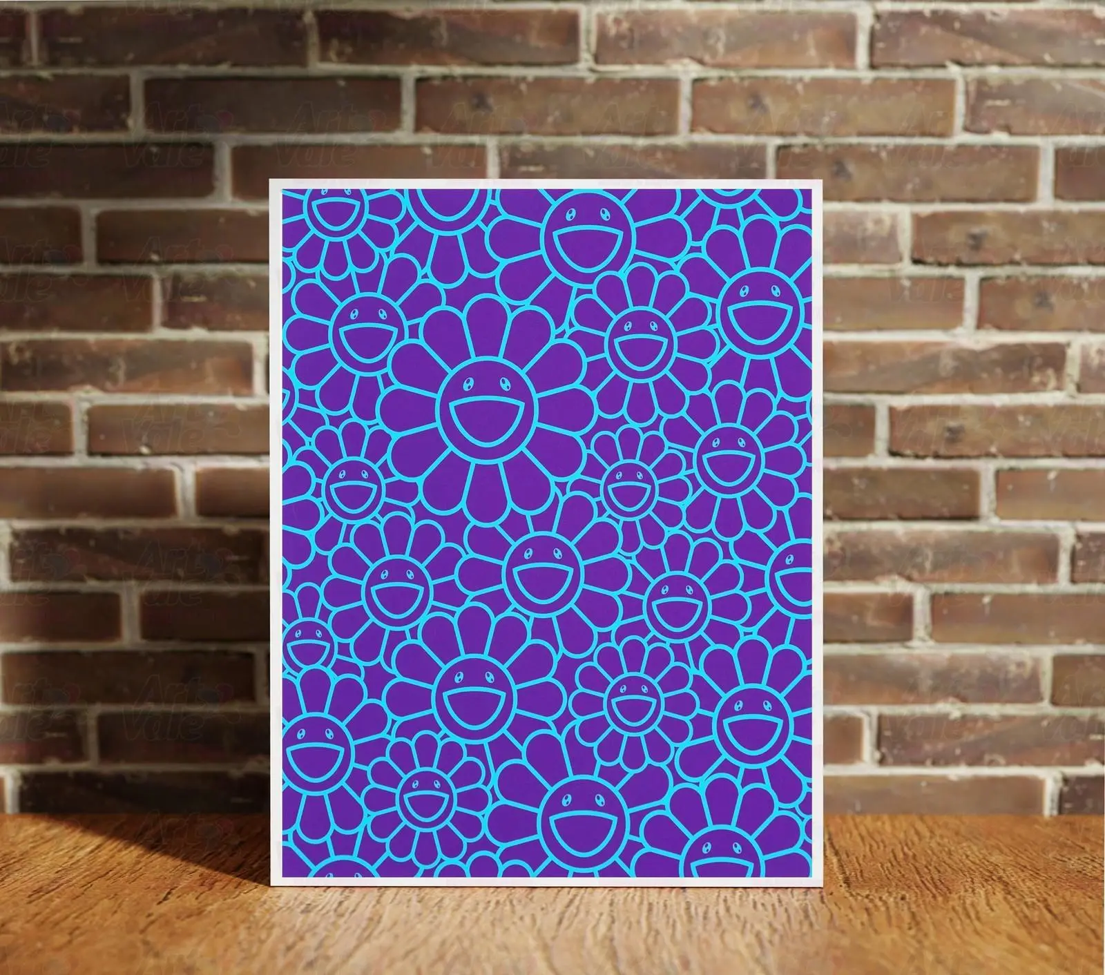 Takashi Murakami August Joy Canvas Wrap Wall Decor PosterWall Art Print