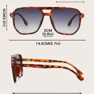 Vintage Tortoiseshell Oversized Sunglasses for City Walk & Weekend Getaway, Solve the Issue of Sun Glare Harming Eyes, with Classic Pattern and Full UV Protection for Timeless Style