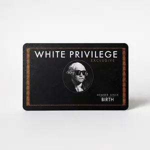 “White Privilege” Joke Card – Funny Novelty Parody Card | Viral Prank Gift | Humor Wallet Card for Friends & Gag Gifts