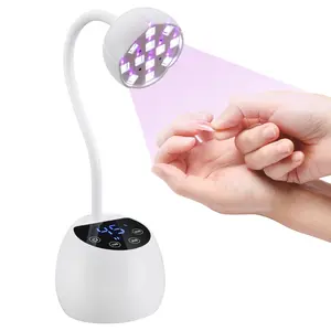 Portable UV LED Nail Lamp, Smart Sensor, 4 Timers, Rechargeable Mini UV Light, Wireless Gel Polish Drying Machine, Home & Salon Use