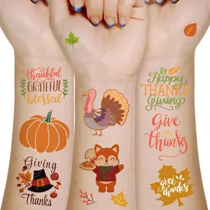 300+ Thanksgiving Day Glitter Stickers Party Happy Fall Give Thanks Supplies Decorations