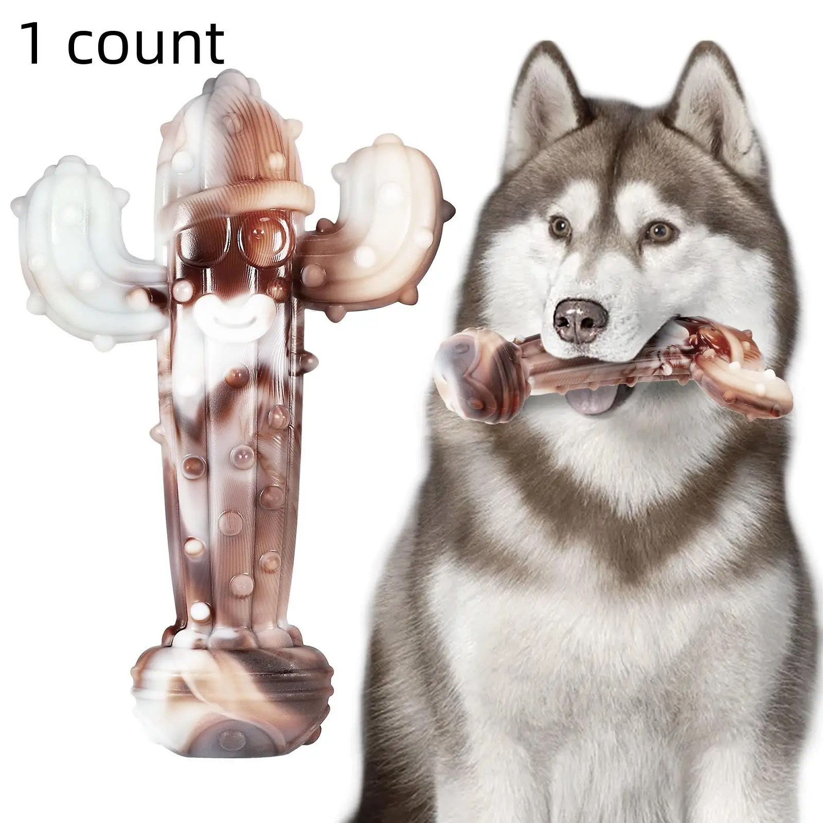 Cactus Shaped Dog Chew Toy, Durable Dog Teeth Grinding Toy, Dog Teeth Cleaning Toy, Interactive Dog Toys for Medium/large Dog