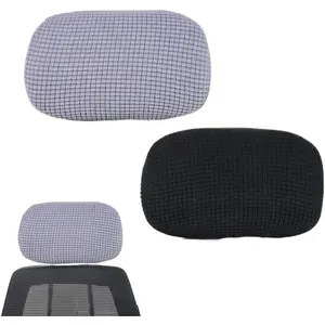 2-Pack Office Chair Headrest Cover Protector Fabric Pillow Covers – Wraps for ergonomic high-back office computer desk chairs with wheels
