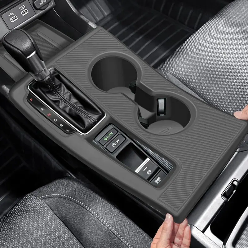 Temmis Silicone Full-Wrap Center Console Organizer Kit, Electrostatic Adsorption Auto Accessories Interior Cover for Honda Civic 2022-2025