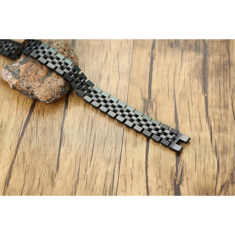 NOBLE BRACELET,MEN ROLLIE CHAIN LINK BRACELETS STAINLESS STEEL WATCHBAND WRISTBAND MEN LUXURY BAND JEWELRY