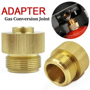 Propane Tank Adapter, Mapp Gas Cylinder Conversion Fitting, Flat Propane Tank Connector, Full Brass Material Cga600 Plug Converter Eu Adapter