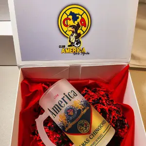 Club America Custom Gift Box for Soccer Fans Includes 16oz Glass Drinkware Perfect for American Soccer Enthusiasts