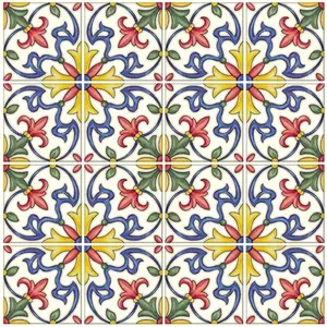 Tuscan Tile Peel & Stick Backsplash Tiles - Multicolor