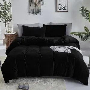 Black Velvet Comforter - King Flannel Comforter 3 Warm Black King Flannel Comforter Winter