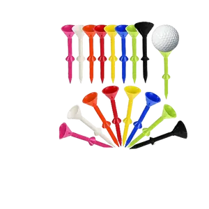 Big Cup Golf Tees with Stopper. 2" Ball Height. Bag of 10 Tees by Aim Master Golf.