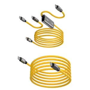 stylepie GEMINI 2-in-1 Silicone Cable - 100W-240W Fast Charger with Seamless Dual Charge, Versatile Modes for Home/Office, Compatible with Smartphone & Electronic Devices
