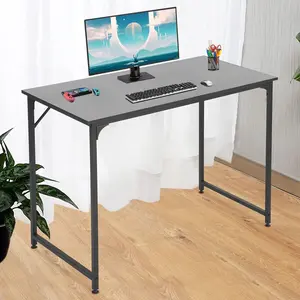 BestOffice 39.4"" Computer Desk with Metal Frame, Modern Simple Style PC Desk