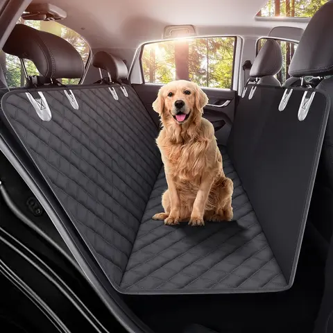 Pet Cat Dog Car Bench Rear Seat Cover Hammock Waterproof Durable Oxford Fabric Scratch Proof Nonslip Back Seat Protector Washable, 54" x 58" Car Pad Universal For BMW Chevrolet Ford Honda Jeep Nissan Toyota Mercedes-Benz Hyundai Volkswagen Car SUV Truck