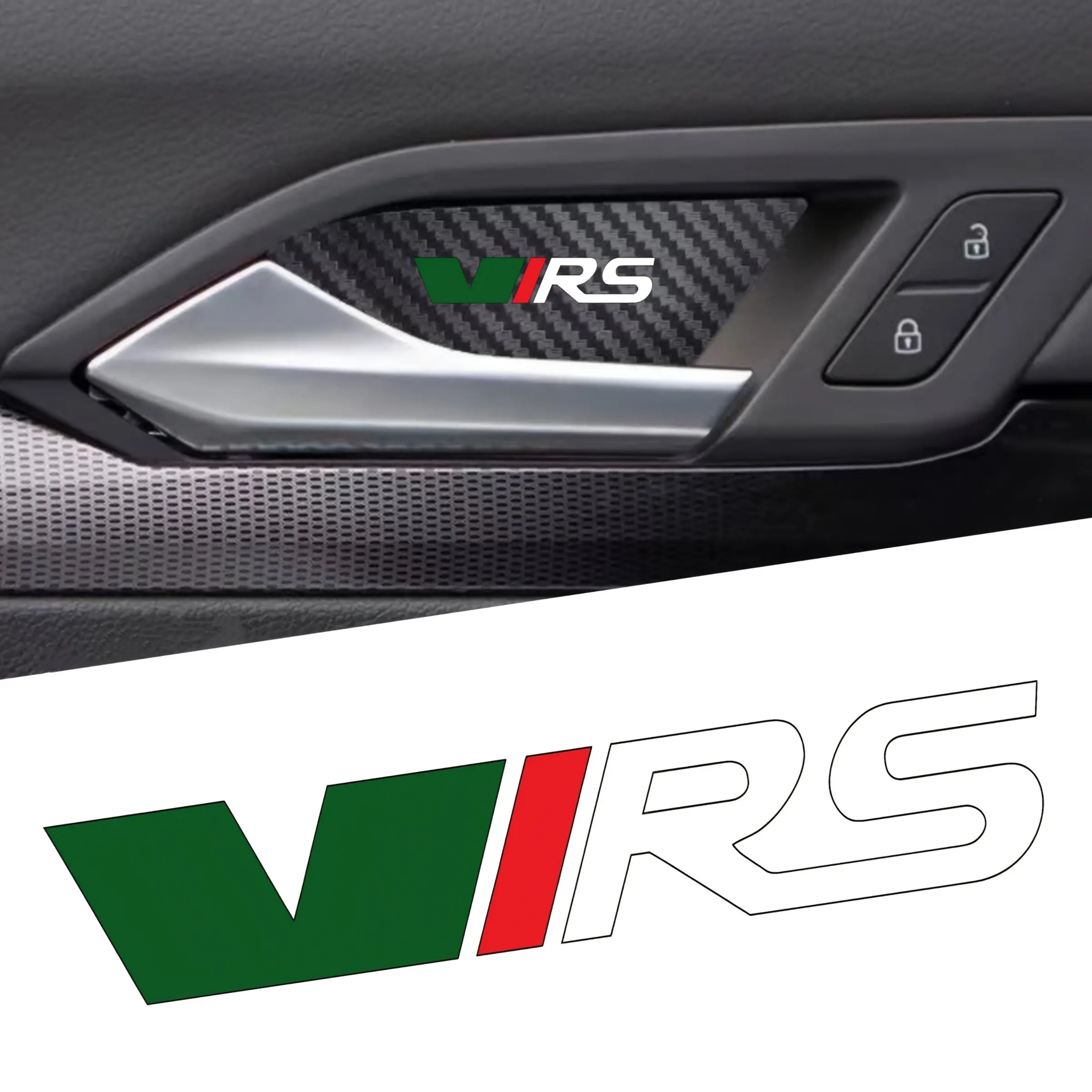 2PCS Car Stickers Car Decals VRS Car Logo Badge Decal Accessories for Skoda Vehicle Accessories Sticker For Cars