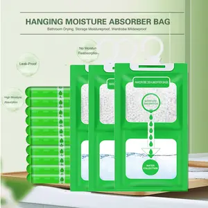 Hanging Moisture Absorbers Portable Dehumidifier Bags Fragrance Free Humidity Absorber for Closet Bedroom Bathroom Kitchen Leak Proof High Absorption