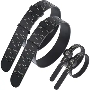 4 count Ring Bracelet Sizer Measuring  Finger Sizing Measure Tool Plastic Wrist Sizer Universal Ring Size  Measurer Ruler 1-17  with Magnified Glass for Women Men