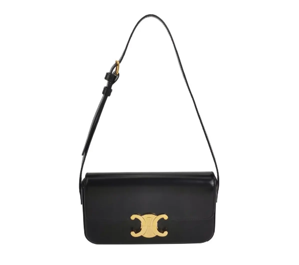 Pre-owned Celine calfskin Crossbody bags Medium Ava Triomphe Bag Smooth Adjustable Leather Shoulder Strap
