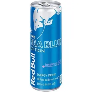 12x Red Bull Juneberry Sea Blue - Sports Energy Drink Caffeinated Beverage Refreshing Summer Edition Vitamin B Infused Performance Liquid Vitality Wings Focus Mental Clarity Workout Gym Soda Wholesale Bulk Lot Bundle Pack 8.4oz 12ct