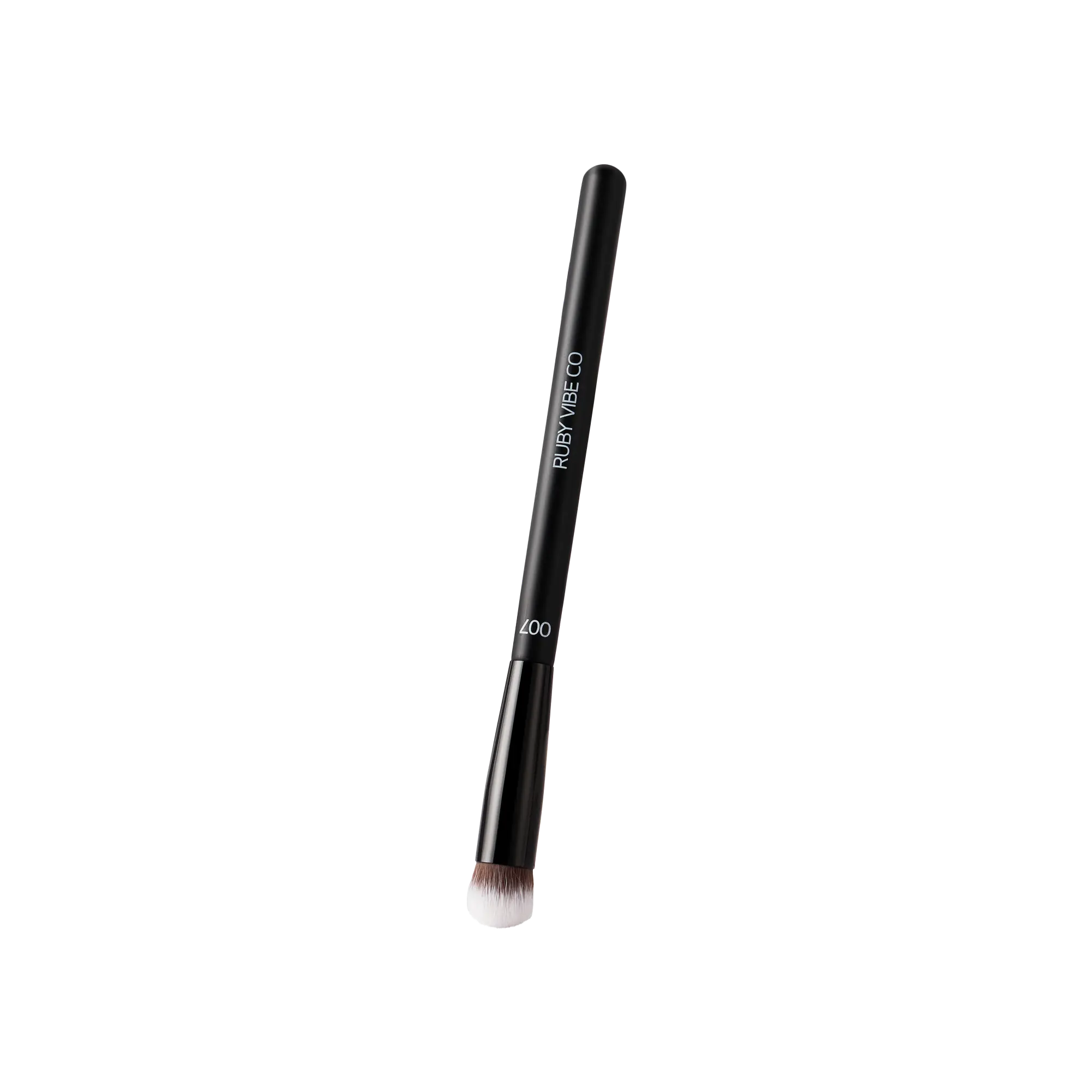 [RUBY VIBE CO] Mini Angled Concealer Brush for Precise Blending & Touch-Ups, Soft Synthetic Flat-Top Bristles