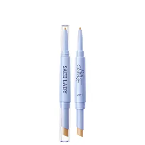 Sace Lady 2 in 1 Full Coverage Concealer Pen, Dual-End Concealer Stick Ultra Precise & Waterproof for Eye Dark Circles, Blackheads, Lightweight & Sweatproof (#02 Natural)