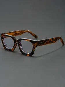 Retro Square Thick Frame Glasses High Street Classic Style Glasses Suitable for Street Wear Hot Girls Minimalist Style Etc