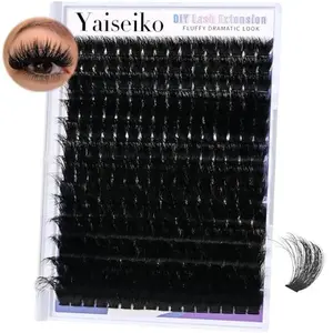 Fluffy Lash Clusters 300D Thick Long 12-25mm Volume Cluster Eyelash Extensions 224Pcs Wispy Individual Lashes D Curl Waterproof Eyelash Clusters Soft False Eyelashes DIY at Home, by Yaiseiko