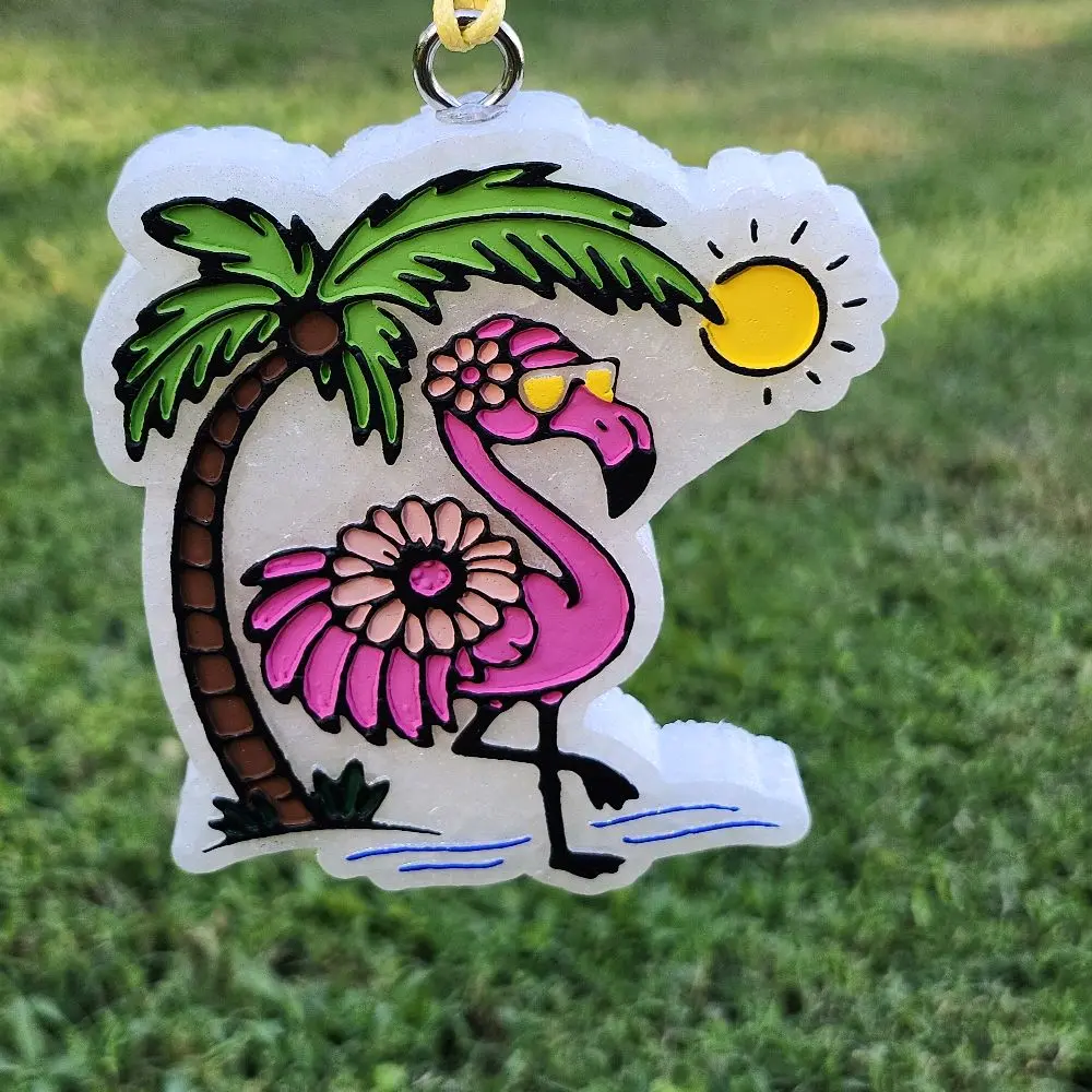 Flamazing Flamingo Car Freshie - Hanging Air Freshener for Rear View Mirror