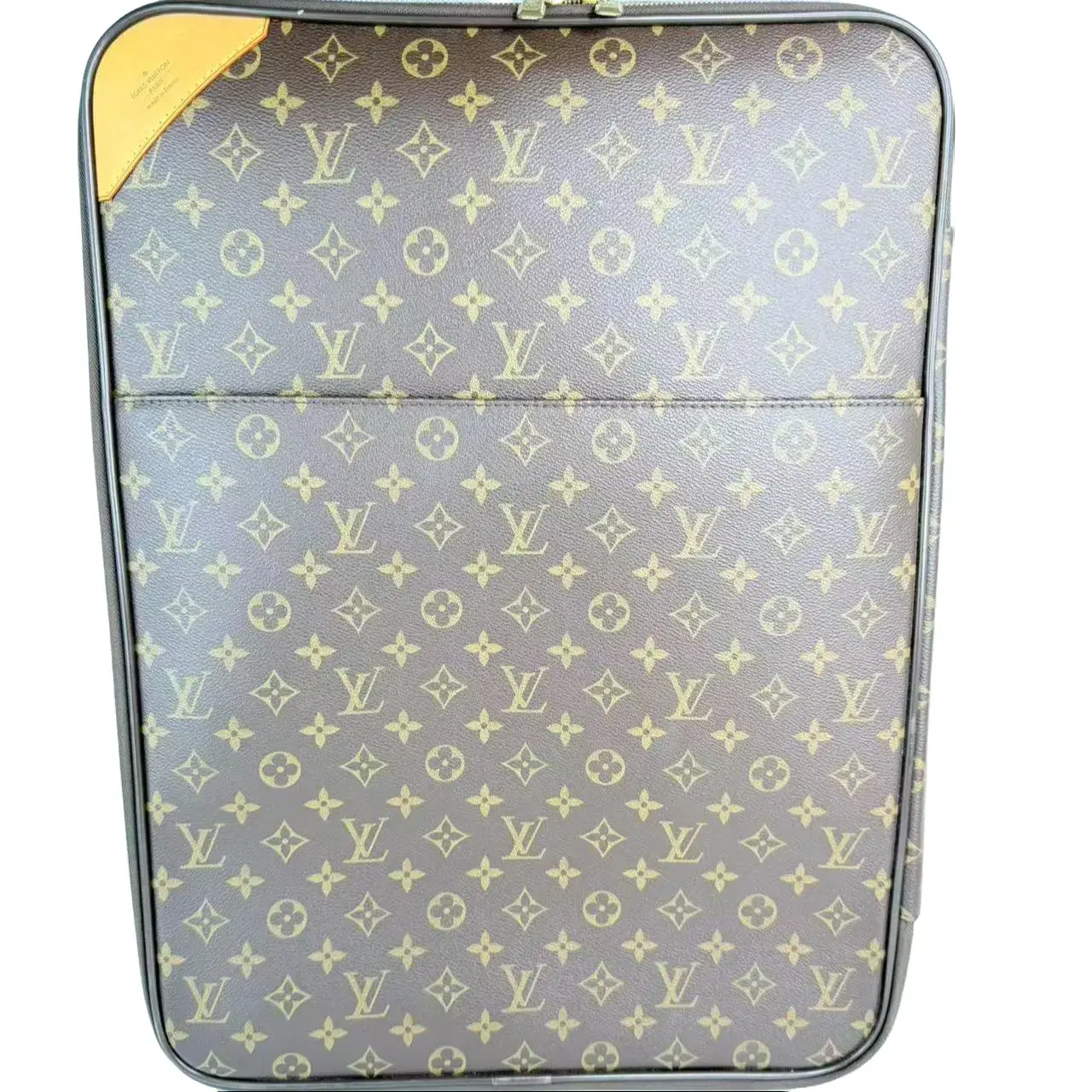 Pre-owned Louis Vuitton Leather Luggage Pegase 55 Monogram Rolling Suitcase
