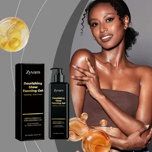 Zyvarn Nourishing Glow Tanning Gel | Coconut Carrot Extract Natural Bronze Gel, Body Care, Gentle for Sensitive Skin, Non-Sticky & Sun-Kissed Tan