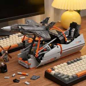 F35 Fighter Jet Simulator Building Block Set, Realistic Design, Educational Toy, Military Collection, Mechanical Structure Model