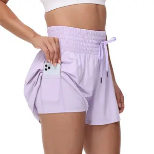 Womens Butterfly Skirt Elastic Flowy Athletic Shorts Gym Yoga Workout Running Sport Sweat Skort Golf Tennis High Waisted with Pocket Cute Comfy Lounge Pants Trendy Clothes Casual Summer Outfits